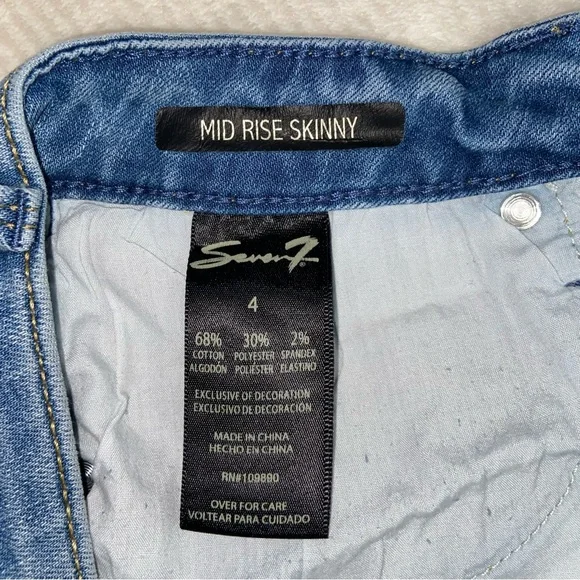 Seven Embroidered Straight leg jeans size 4 - Picture 7 of 9